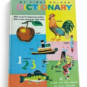 Vintage 1975 My First Golden Dictionary hardcover 243 words